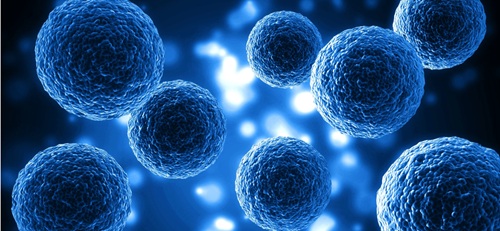 Illustration of a proliferation of what appear to be molecules - all in shades of blue