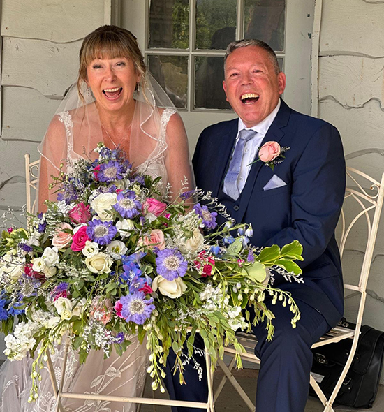 Lisa on her wedding day in 2023