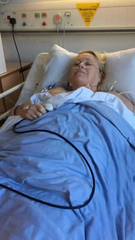 Helen, recovering from the transplant