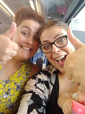 Thumbs up from Kayla and Becky